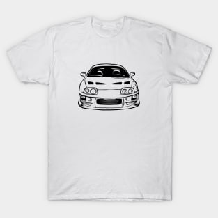 Line Art retro JDM car 90s Supra MK4 T-Shirt